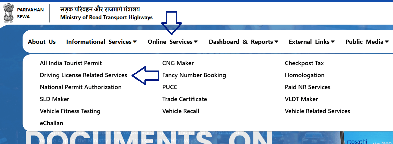 select driving licence related services