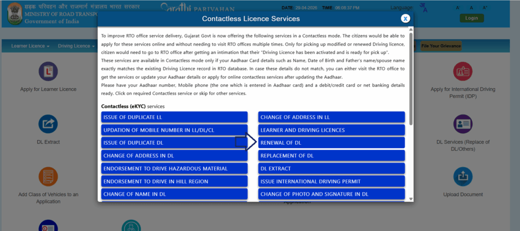renew driving licence